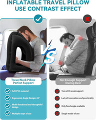 JEFDIEE Napihljiva ergonomska blazina za vrat za udobno potovanje