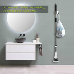 Električna Čistilna Krtača z 8 Nastavki in Podaljšanim Ročajem