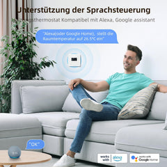 MIYOUKE Smart WiFi termostat za talno gretje 55×55mm