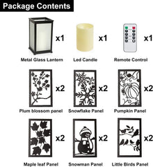 SIMPDECOR kovinsko lanterna z LED svečo in časovnikom