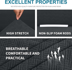 YSTELLAA 3-sedežna raztegljiva prevleka za kavč