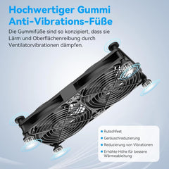 ELUTENG Dvojni USB Ventilator Za PC, PS5, Prenosnik, TV Box