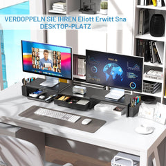 2x PYGOCERERI kovinsko stojalo za monitorja z predalom in držali