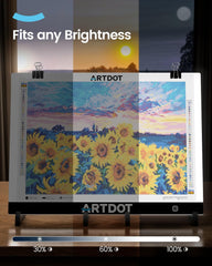 ARTDOT LED svetlobna plošča za delo pri diamantnem slikanju, risanju - A3 format