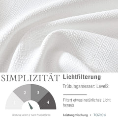 2x 70x60cm TOPICK kratke kuhinjske zavese v videzu lana