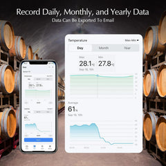 5x CHATTHEN Wi-Fi senzor temperature in vlage z bazno postajo