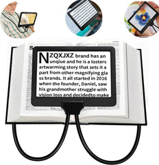 NZQXJXZ ročna 5x povečevalna lupa z LED z fleksibilnim vratnim držalom