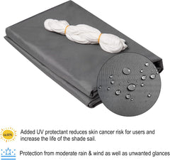 WOLTU trikotno senčno jadro - 5 × 5 × 7 m