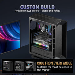 ASIAHORSE 80 mm PWM ARGB GPU Ventilator za grafične kartice z Nosilcem