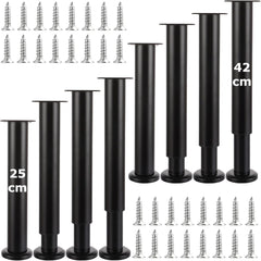 8x SHUESS nastavljiva kovinska pohištvena noga 25–42cm