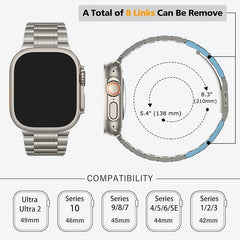 HITZEE kovinski pašček za Apple Watch 42–49 mm iz nerjavnega jekla