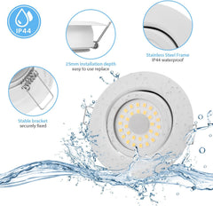 2x CLOKSH 6 W zatemnitveni vgradni LED reflektorji - 3000 K