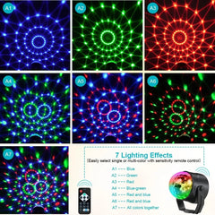 2x URAQT RGB LED disco krogla z daljincem