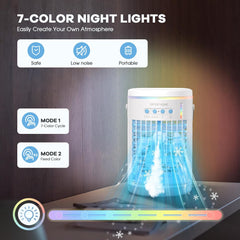 BUBBACARE 4-v-1 prenosna klimatska naprava z daljinskim upravljalnikom in rezervoarjem za vodo