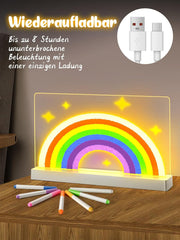 MOWETOO LED risalna tabla za otroke z 7 neonskimi flomastri