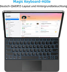 SEAGTIGAU magnetni ovitek s tipkovnico za iPad Air 11", iPad Pro 11" in iPad Air 10.9"