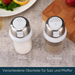 KITCHENDAO 120 ml stekleni dozirnik za sol in poper