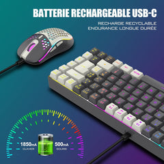 RED THUNDER Brezžični RGB komplet tipkovnice in miške