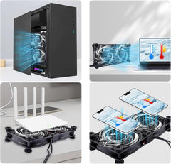 NEWHAIL dvojni USB ventilator za hlajenje elektronskih naprav