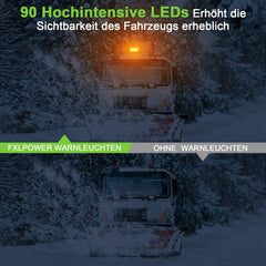 SOLAR ENERGY LED vrtljiva opozorilna luč z baterijo in USB polnjenjem