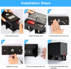 20 W LED Zunanje Stenske Svetilke - 6000 K (Komplet 2 Kosa)