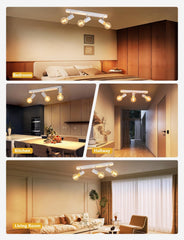 KYOTECH 3-smerna stropna svetilka v vintage slogu