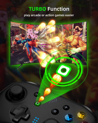 EASYSMX brezžični Switch Pro krmilnik za Nintendo Switch/Lite/OLED z 4 programabilnimi gumbi - črna