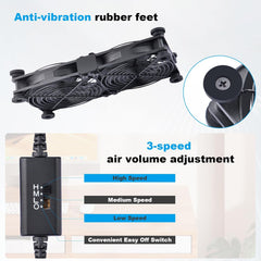 NEWHAIL dvojni USB ventilator za hlajenje elektronskih naprav