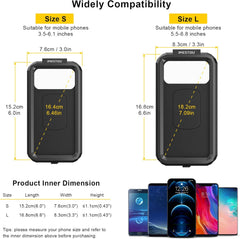 Vodoodporni nosilec za mobilni telefon za motorna kolesa z 1" kroglo in protikradljivim sistemom