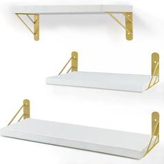 3x ZVZM lesena stenska polica - 43×16×7,5 cm