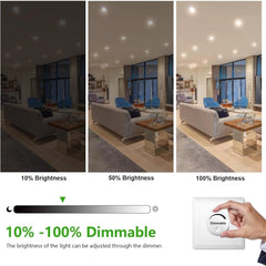 4x SWEIER 115 mm LED vgradni reflektor s 3 barvnimi temparaturami
