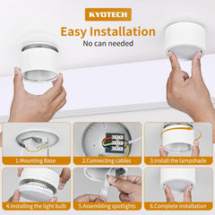 KYOTECH LED stropni nadgradni reflektor 6 W, 3000 K, 550 lm