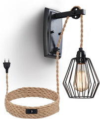 ENCOFT Stenska svetilka z vtičem in stikalom