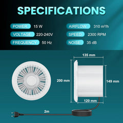 HG POWER 150 mm dvosmerni ventilator z daljinskim upravljanjem