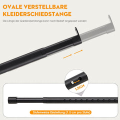 POSKENA Raztegljiva garderobna palica za omaro 43–101cm