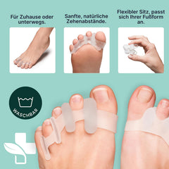 YOGAMEDIC silikonski razpiralci prstov za korekcijo hallux valgus - komplet 6 kosov