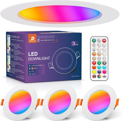 3x DUSKTEC 91mm RGB LED vgradna svetilka