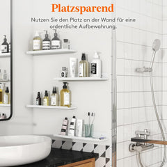 LIFEWIT komplet 4 belih akrilnih visečih polic