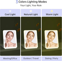 FUNTOUCH USB LED kozmetično ogledalo s 1x/10x povečavo