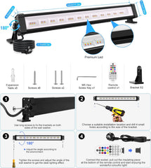 2x MEIKEE 42 W RGB LED reflektor z daljinskim upravljalnikom