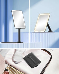 GOSPIRE potovalno LED kozmetično ogledalo z 10x povečavo
