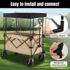 ROADTIME zložljiv vodoodporen nadstrešek za otroški voziček - 90 × 45 × 50 cm