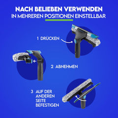 VERO SHINE 2-v-1 profesionalni čistilec oken z brisalcem in gobo za pranje