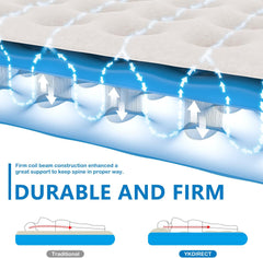 Napihljiva postelja za kampiranje za eno osebo, 190 × 100 × 22 cm