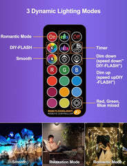 2x HEKEE 50 W RGB LED reflektor z daljincem