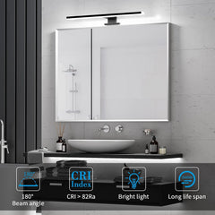 AOUROW 40 cm LED svetilka za ogledalo 6500 K