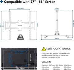BONTEC stenski gibljiv nosilec za TV 27–55” - do 35 kg