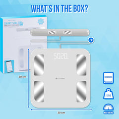 SILVERGEAR osebna tehtnica z ročnimi senzorji, aplikacijo in naprednim merjenjem telesne sestave