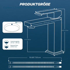 FORIOUS Kopalniška Armatura Z Enoročno Ročico - 120 mm, mat črna