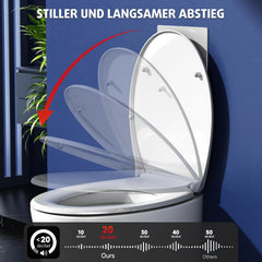 RAINSWORTH toaletni pokrov z mehkim zapiranjem in antibakterijsko površino